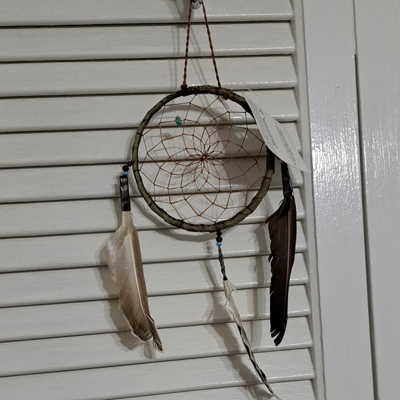 Small Handcrafted Dreamcatcher with Feathers - Picture 2 of 2